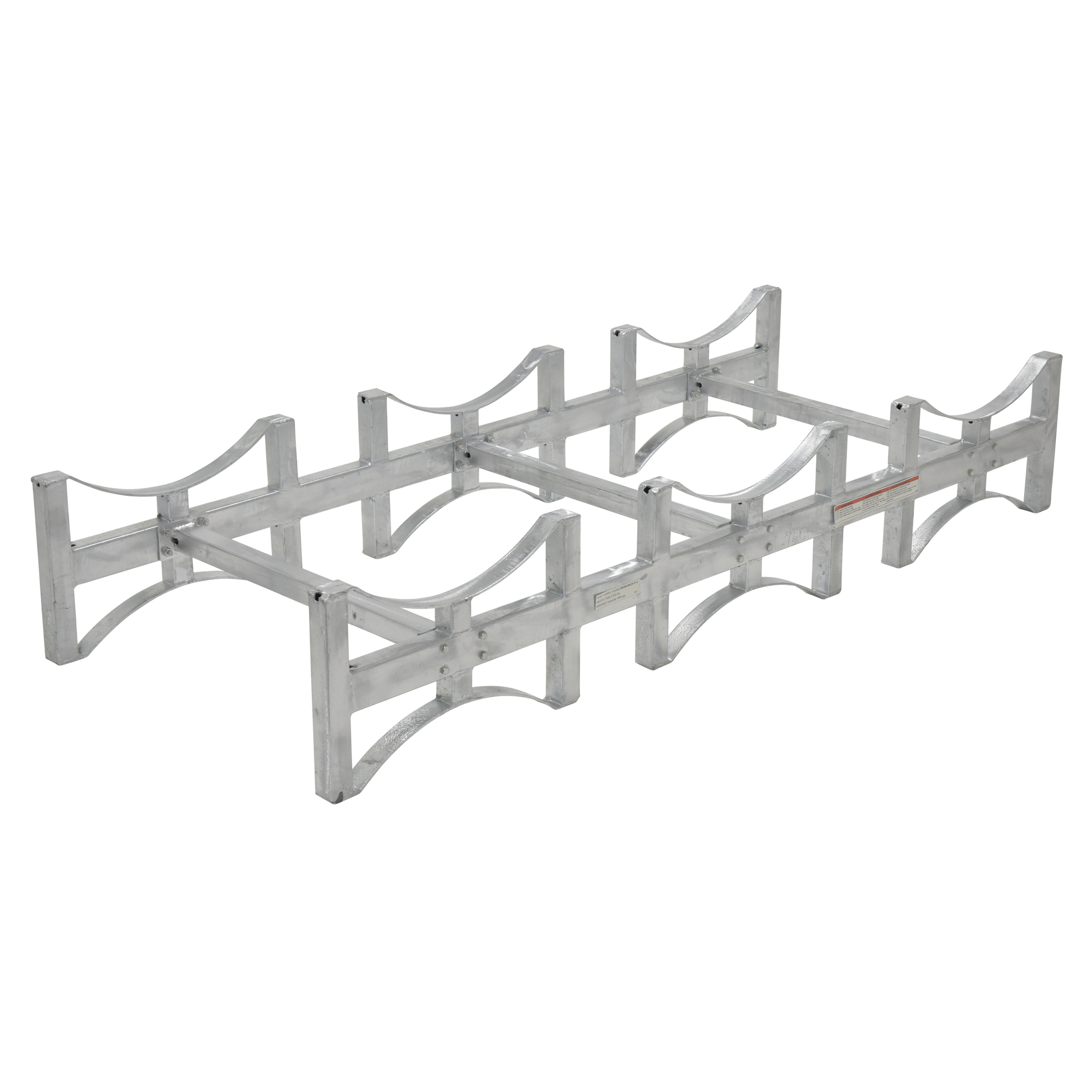 Vestil Galvanized Stackable Drum Rack - 3-Drum, 55-Gallon, 12.75in. Height, Model# DRUM-RACK-3-G